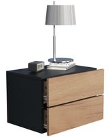 Wandschublade "Usal L 45" Schwarz/Honig-Eiche