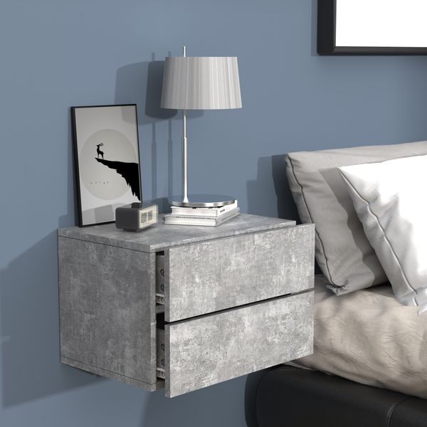 Wandschublade "Usal L 45" Beton-Grau