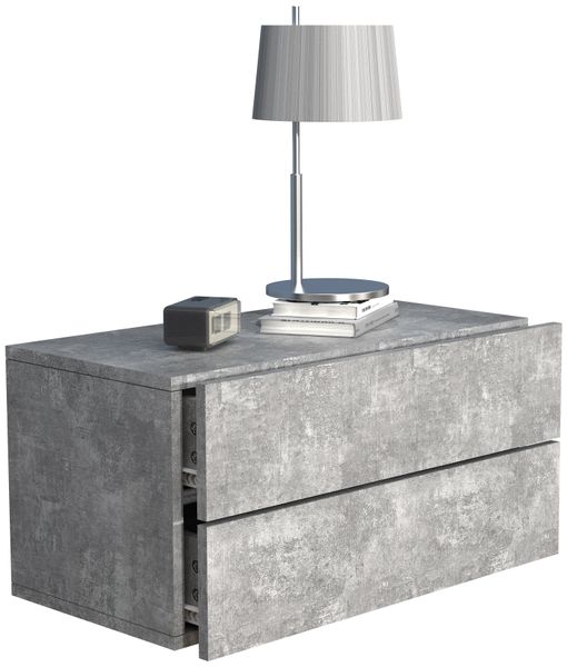 Wandschublade "Usal L 60" Beton-Grau