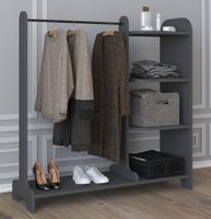 Offener Kleiderschrank "Lempu" Anthrazit
