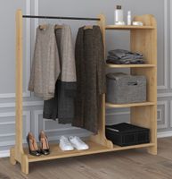 Offener Kleiderschrank "Lempu" Honig-Eiche