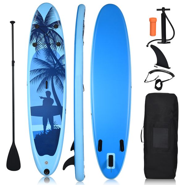 Aufblasbares SUP Board mit Paddel, 335x76x16cm