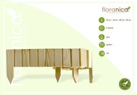 Floranica Rollborder II Flexibler Holzzaun 203cm (kürzbar) Höhe: 20cm Unbehandelt Kiefernholz 