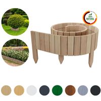 Rasenkante Beetumrandungen 10 x 200 cm Unbehandelt (kürzbar) Flexibler Holzzaun