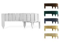 Floranica Rollborder II Flexibler Holzzaun 203cm Höhe: 40cm Weiß Imprägniert Beeteinfassung