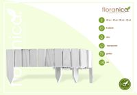 Floranica Rollborder II Flexibler Holzzaun 203cm Höhe: 30cm Weiß Imprägniert Kiefernholz