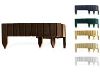 Floranica Rollborder II Flexibler Holzzaun 203cm Höhe: 10cm Braun Imprägniert Kiefernholz Beeteinfassung Rasenkante Palisade Umzäunung für Obstgärten Beete Wege