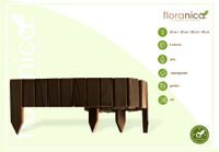 Floranica Rollborder II Flexibler Holzzaun 203cm Höhe: 10cm Braun Imprägniert Kiefernholz 