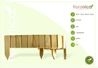 Floranica Rollborder II Flexibler Holzzaun 203cm Höhe: 20cm Natur Imprägniert Kiefernholz 