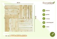 Floranica Terrassenmosaik Lärche Terrasse Balkon Gartenbelag Gartenfliesen Imprägniert EU-Produkt