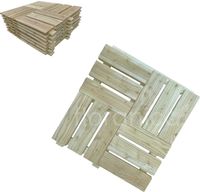 Floranica Terrassenmosaik aus Holz 1 Stück 60x60 cm Gartenfliese Lärche nicht imprägniert Bodenbelag für Terrasse Terrasse Balkon Gartendielen Gartenfliesen EU-Produkt