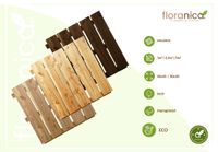 Floranica Holzterrassenplatten 1 Stück 50x50 cm Imprägniertes Lärchenholz 