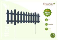 Floranica Gartenzaun mit Metallstäben Zaun für Beete Wegeinfassungen Dekorative Gartenpalisade