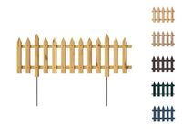 Floranica Gartenzaun 1 STK 103cm Höhe 20cm Natürlich Kiefer imprägniert Steckzaun mit Metallstäben Zaun für Beete Gemüsebeete Wegeinfassungen Dekorative Gartenpalisade