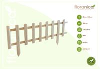 Floranica Vorgarten Gartenzaun aus Holz Vampir 1 STK 104cm Höhe 40cm Unbehandelt Kieferholzzaun
