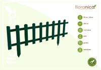 Floranica Vorgarten Gartenzaun aus Holz Vampir 1 STK 104cm Höhe 30cm Grün 