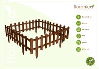Floranica Vorgarten Gartenzaun aus Holz Vampir 1 STK 104cm Höhe 40cm Braun 