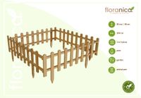 Floranica Vorgarten Gartenzaun aus Holz Vampir 1 STK 104cm Höhe 30cm Natur 