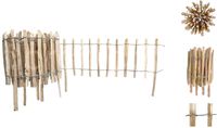 Floranica Haselnussholz Rollzaun Imprägnierter Gartenzaun 2 Höhen Blumenbeet Palisade Tierschutz Barriere Lattenabstand: 8 10 cm Höhe: 50 cm x 500 cm lang