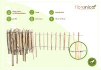Floranica Haselnussholz Rollzaun Imprägnierter Gartenzaun 2 Höhen Blumenbeet
