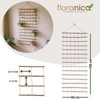 Floranica Rankhilfe 150 x 50 cm Rankgitter für Kletterpflanzen Stütze für Rosen Gemüse