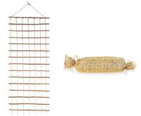 Floranica Rankhilfe Rankgitter für Kletterpflanzen Länge 150cm Breite 30cm Naturweide Ökologische Schnur und Jutesack Stütze für Rosen Kletterpflanzen Gemüse Reben