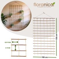 Floranica Rankhilfe 150 x 100 cm Rankgitter für Kletterpflanzen Stütze für Rosen Gemüse