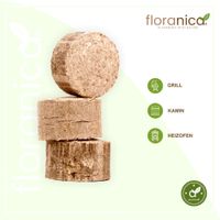 Floranica Holzbriketts 100% Gepresste Rundholzbriketts 20kg im Karton 