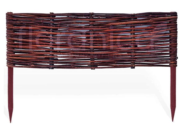 Floranica Beeteinfassung aus Weide Weidenzaun 1 Stück 60cm x 60cm Rasenkante Gartenzaun 