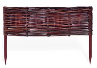 Floranica Beeteinfassung aus Weide Weidenzaun 1 Stück 30cm x 60cm Rasenkante Gartenzaun Beetzaun Beetabgrenzung Holz