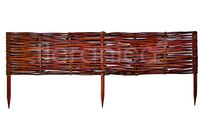 Floranica Beeteinfassung aus Weide Weidenzaun 1 Stück 30cm x 100cm Rasenkante Gartenzaun Beetzaun Beetabgrenzung Holz