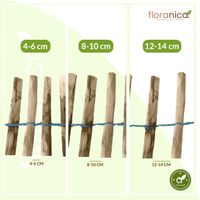 Staketenzaun Haselnuss Gartenzaun 10 m, Höhe 60 cm, Lattenabstand 8-10 cm Rollzaun Hundezaun