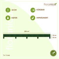 Rollzaun aus Holz Rasenkante Beeteinfassung Gartenzaun 200 x 10 cm Grün