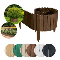 Rollzaun aus Holz Rasenkante Beeteinfassung Gartenzaun 200 x 30 cm Braun