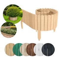 Rollzaun aus Holz Rasenkante Beeteinfassung Gartenzaun 200 x 30 cm Natur
