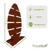Floranica Osterfigur aus Holz Osterei Figur für draußen und drinnen 68 cm Hoch Braun