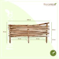 Beeteinfassung Gartenzaun Haselholz 1 st Höhe 30 x 100 cm Holzzaun Steckzaun Beetumrandung