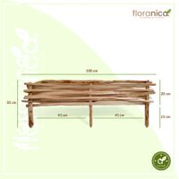 Beeteinfassung Gartenzaun Haselholz 1 st Höhe 20 x 100 cm Holzzaun Steckzaun Beetumrandung