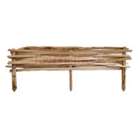 Beeteinfassung Gartenzaun Haselholz 1 st Höhe 20 x 100 cm Holzzaun Steckzaun Beetumrandung