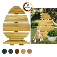 Floranica Osterfigur aus Holz Osterei Figur für draußen und drinnen 45 cm Hoch Natur