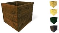 Floranica Blumentopf aus Holz Kasten 30cm x 30cm x 285cm Braun Imprägniertes Lärchenholz Schutzhülle für Kräuter Blumen Haus- und Gartendekoration Innen- und Außenbereich EU-Produkt