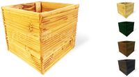 Floranica Blumentopf aus Holz Kasten 30cm x 30cm x 285cm Einheimisch Imprägniertes Lärchenholz Schutzhülle für Kräuter Blumen Haus- und Gartendekoration Innen- und Außenbereich EU-Produkt