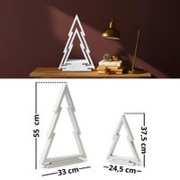 2er-Set Weiß Weihnachtsdeko - für Innen und Außen Deko Weihnachtsbaum