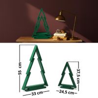 2er-Set Grün Weihnachtsdeko -  für Innen und Außen Deko Weihnachtsbaum