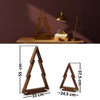 2er-Set Braun Weihnachtsdeko - für Innen und Außen Deko Weihnachtsbaum