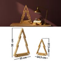 2er-Set Natur Weihnachtsdeko - für Innen und Außen Deko Weihnachtsbaum