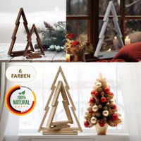 Floranica Tannenbaum 2er-Set aus Kiefernholz Holztannenbäume - Unbehandelt