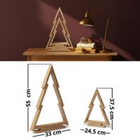 2er-Set Unbehandelt Weihnachtsdeko - für Innen und Außen Deko Weihnachtsbaum