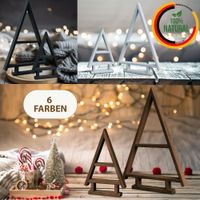 Floranica Handgemacht  Holz Baum Weihnachtsbaum Tannenbaum - 2er-Set - Antrazit