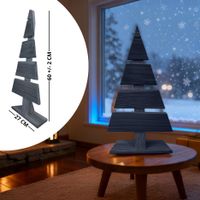 Weihnachtsdekoration 60cm Hoch DIY Holz-Weihnachtsbaum Dekobaum Tannenbaum Anthrazit